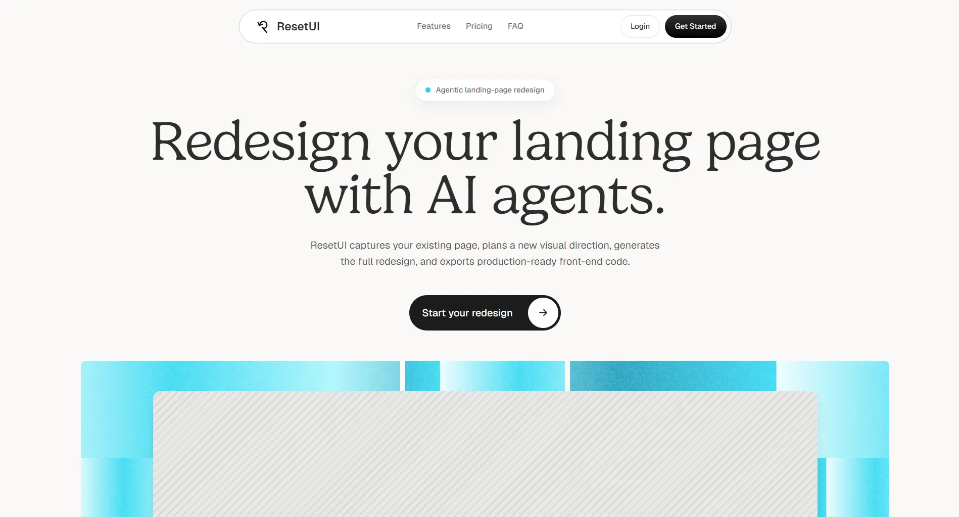 Amber — Light premium design direction preview