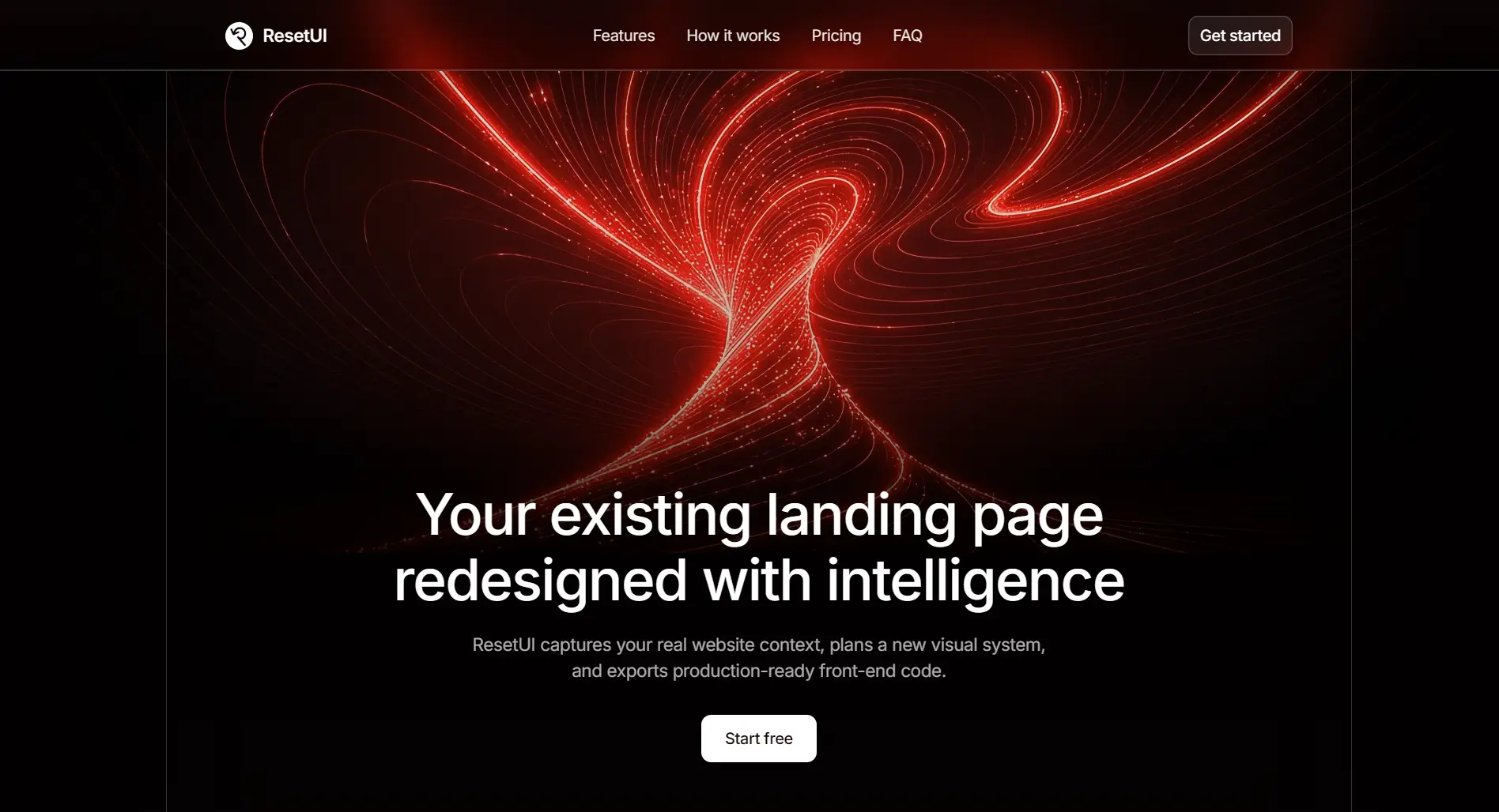 Crimson — Dark premium design direction preview