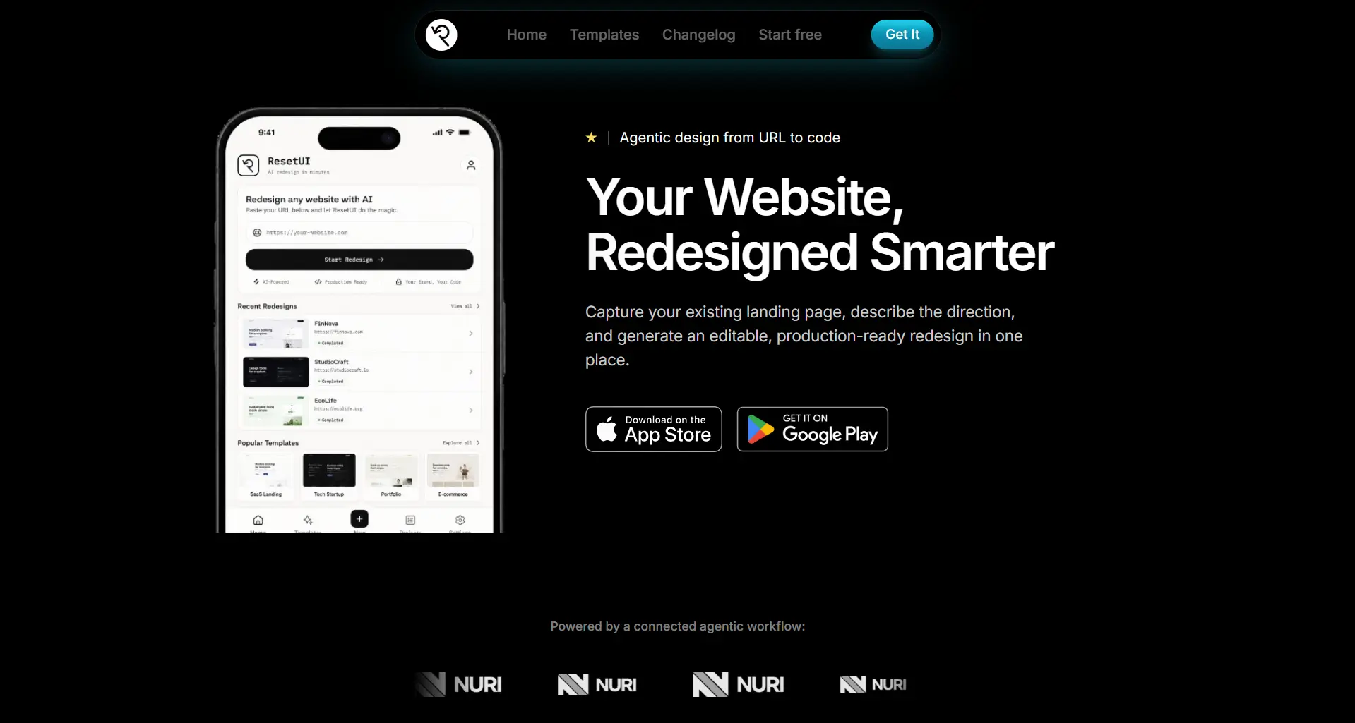 Eclipse — Dark premium design direction preview
