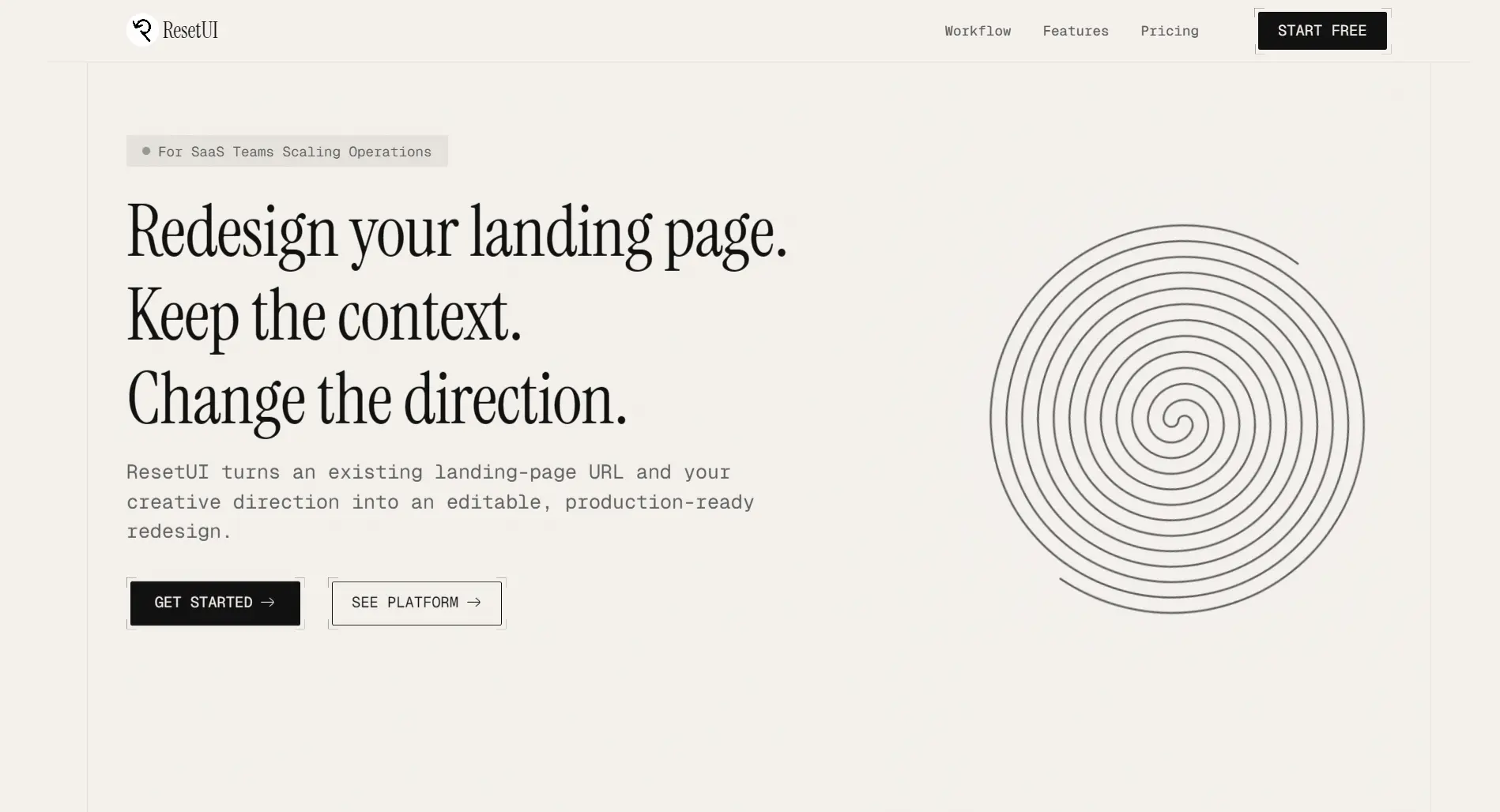 Spiral — Light premium design direction preview