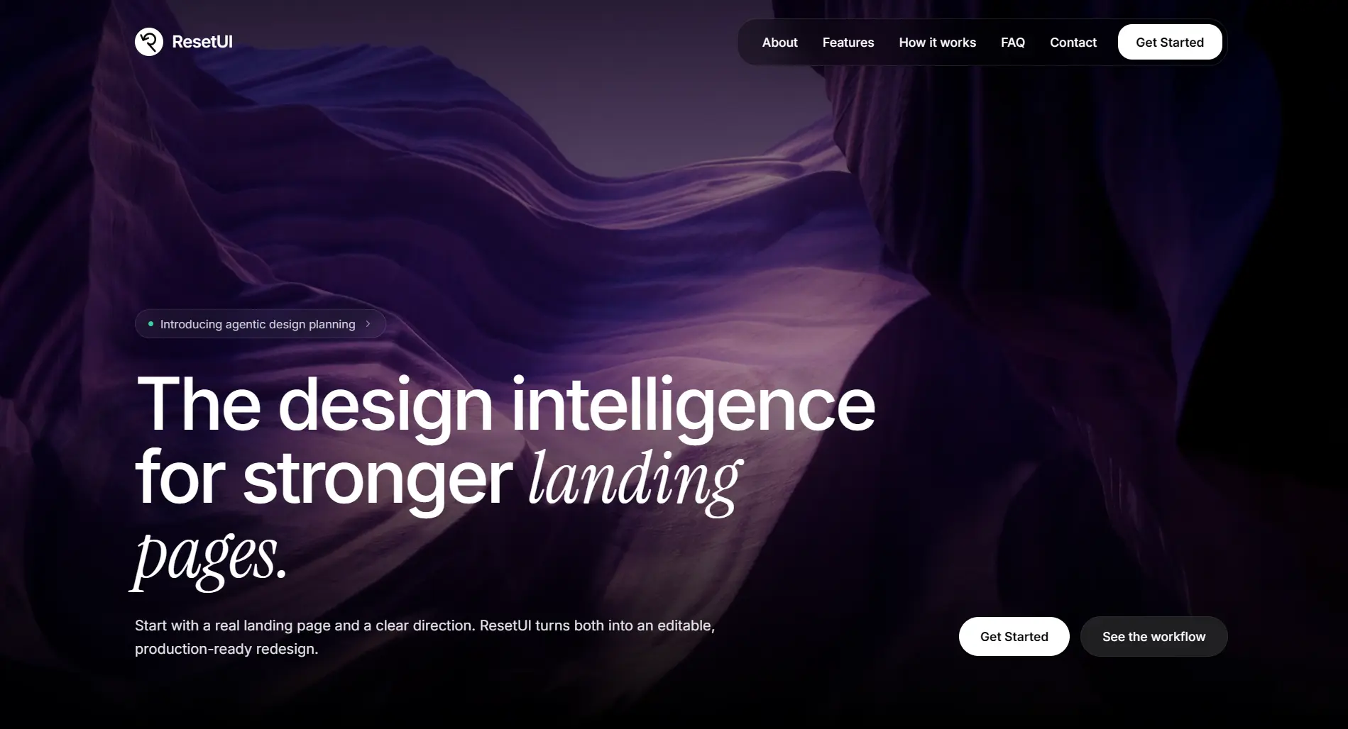 Void — Dark premium design direction preview