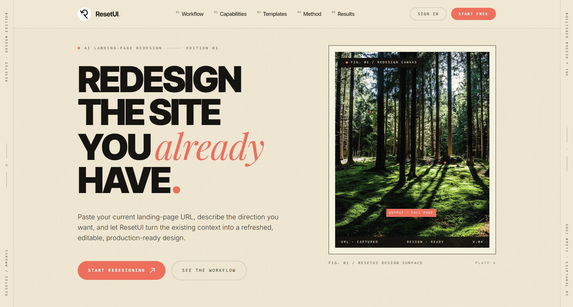 Warm Paper template preview